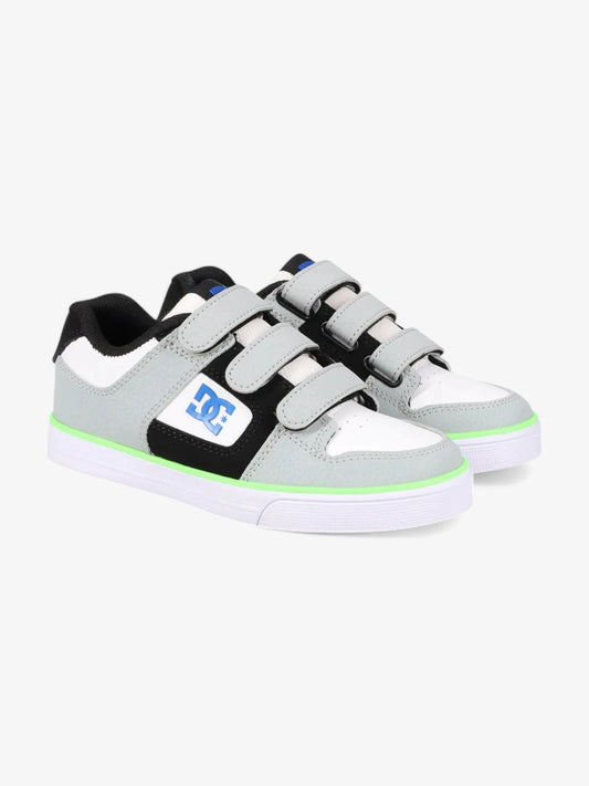 Zapatillas Dc Niño Pure V Gris Negro Azul