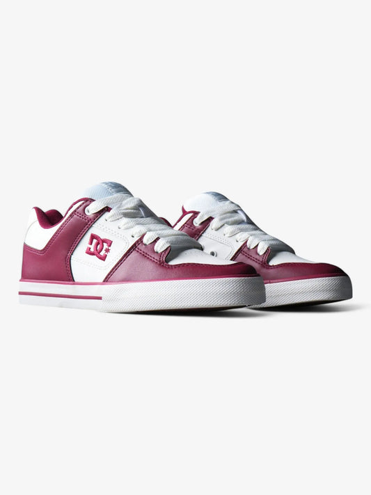Zapatillas Dc Pure 3 SE Bordo Blanco