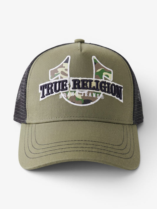 Gorra True Religion Horseshoe Big Logo Verde Negro