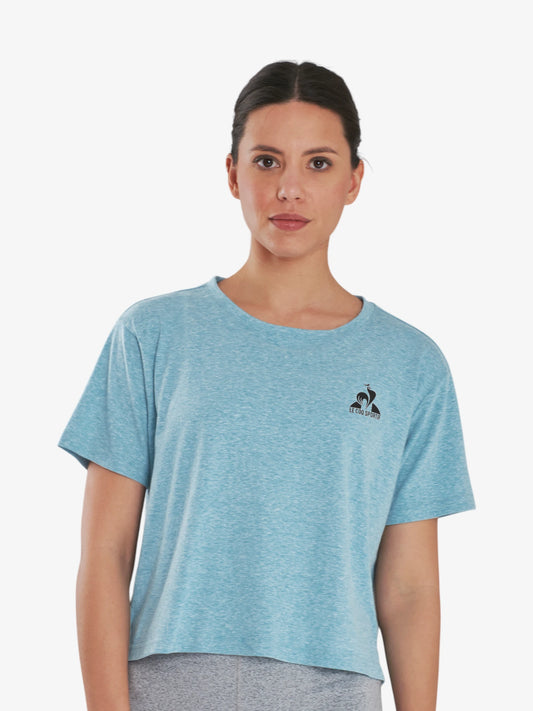 Remera Le Coq Sportif Mujer Training Loose Celeste