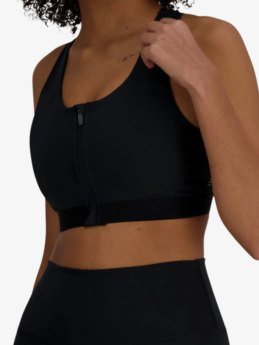 Top Deportivo New Balance Mujer NB Sleek Medium Support Pocket Zip Training