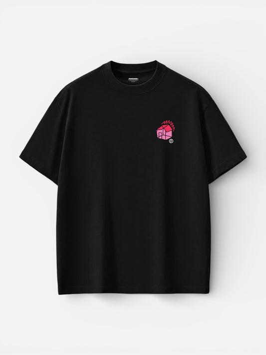 Remera Familyarg Ruined Fire Negro