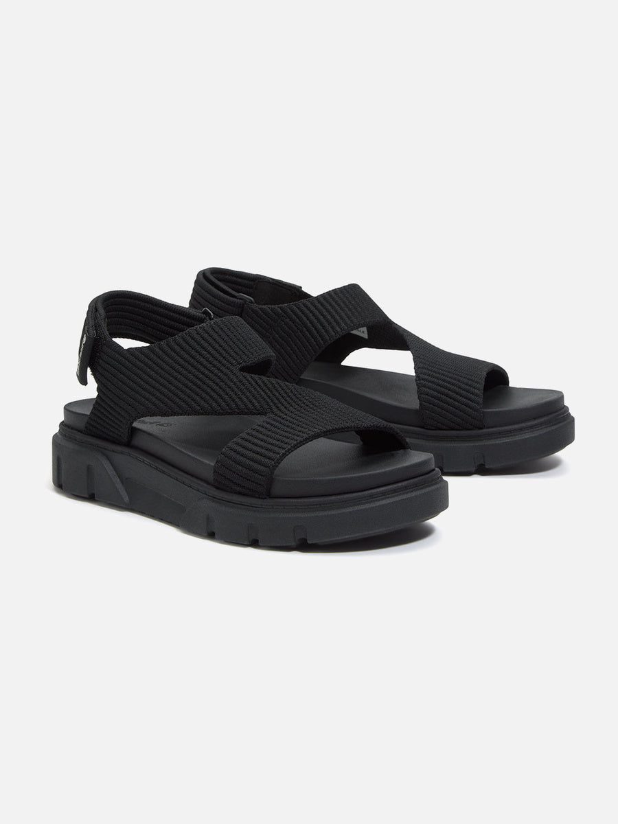 Sandalias Timberland Greyfield Knit Negro — par en ángulo