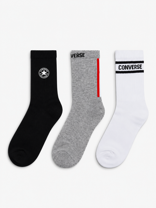 Medias Converse Foxing Stripe 3pk Micro Crew