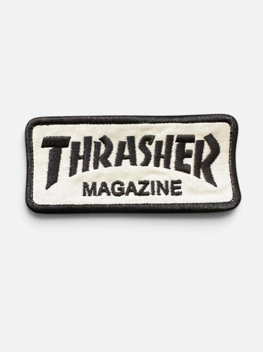 Parche Thrasher Skate Magazine Blanco Negro
