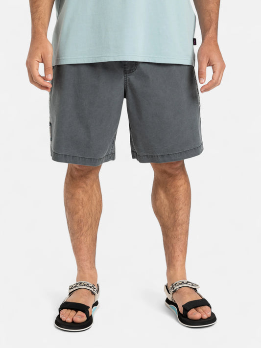 Malla Bermuda Quiksilver Taxer Global Heat Gris Oscuro