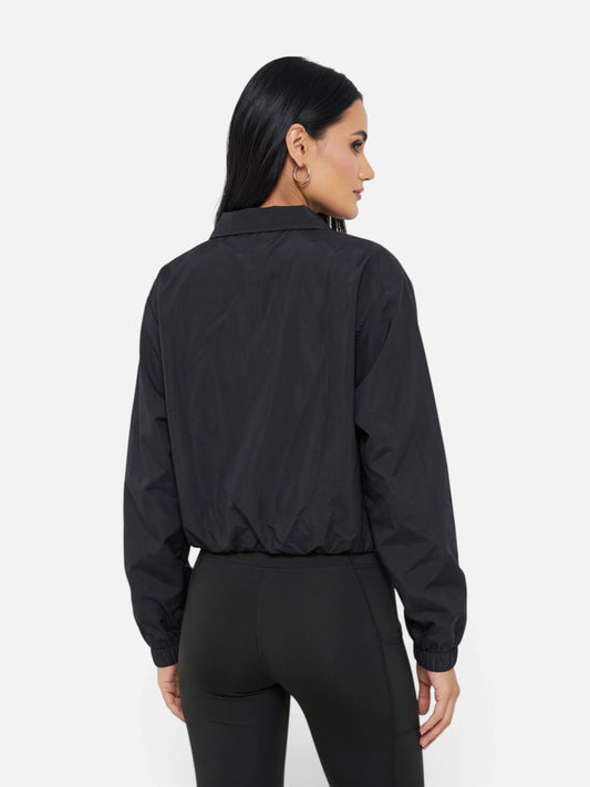Campera Mujer Reebok Brooklyn Cropped Flight Jacket - Negro