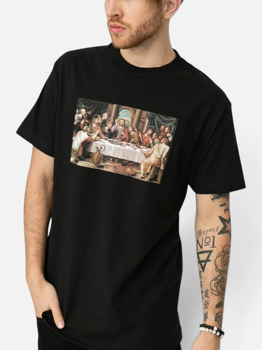 Remera Pizza Last Supper Negro