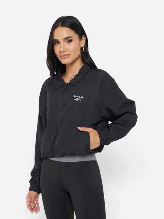 Campera Mujer Reebok Brooklyn Cropped Flight Jacket - Negro