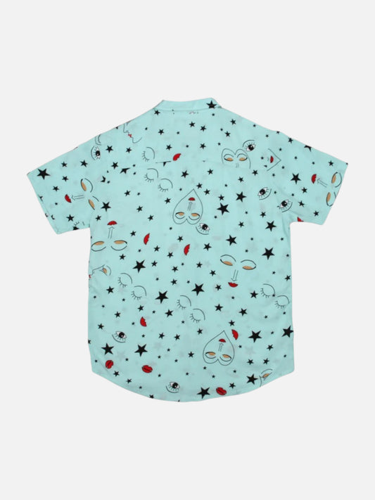 Camisa Gotcha Stars Niño Verde Agua