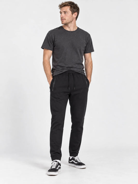 Pantalon Converse New Basic Jogger Negro — vista principal