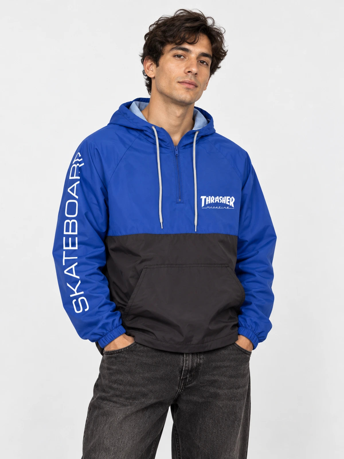 Rompeviento Thrasher Anorak Magazine Azul Negro — vista principal