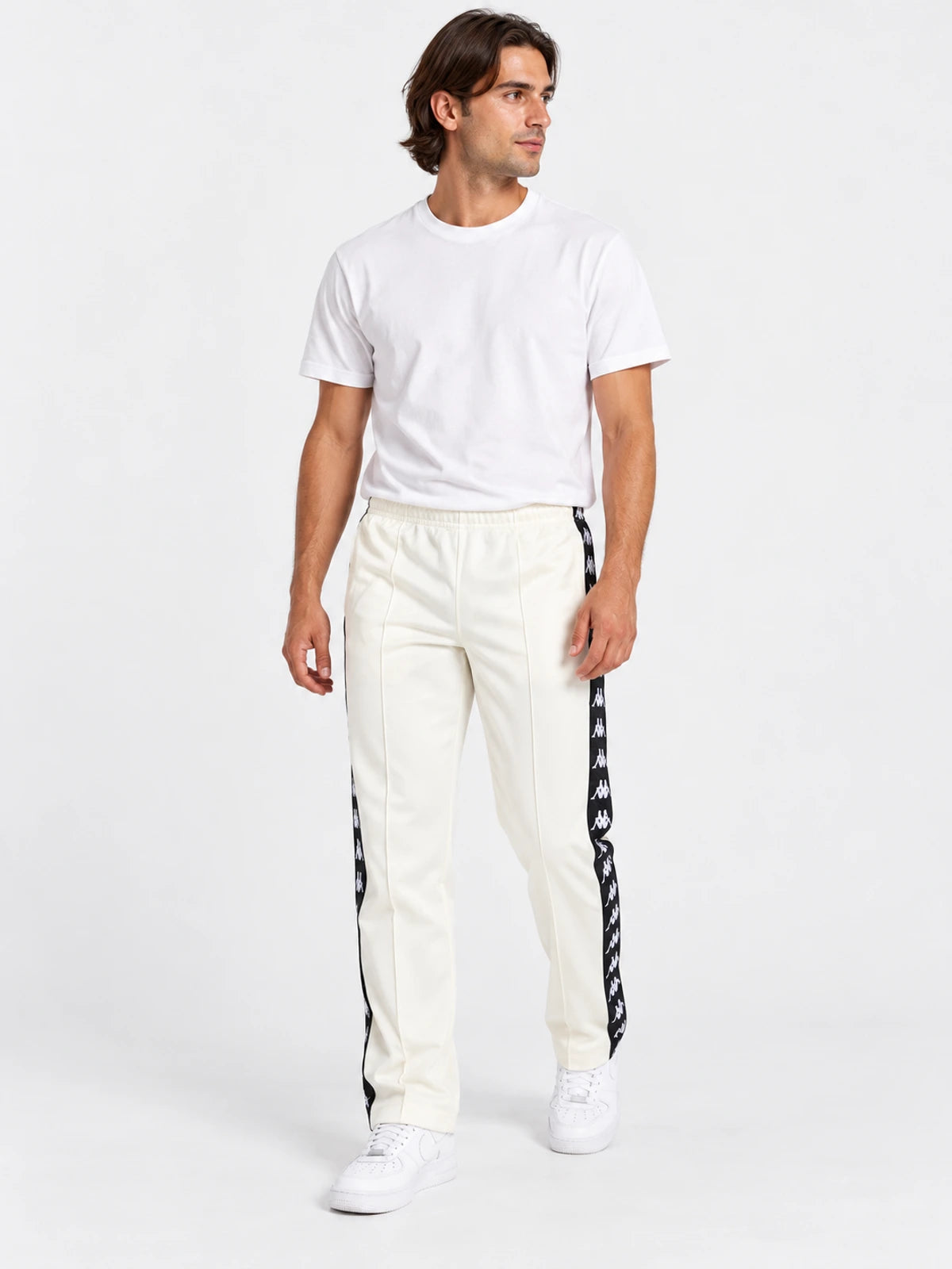Pantalon Kappa 222 Banda Astoriazz Blanco Cream-Negro — vista principal