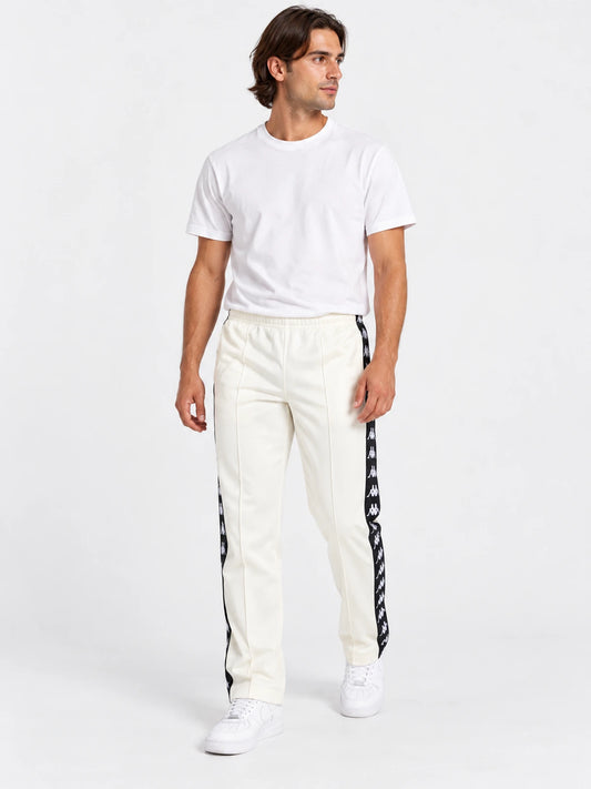 Pantalon Kappa 222 Banda Astoriazz Blanco Cream-Negro — vista principal