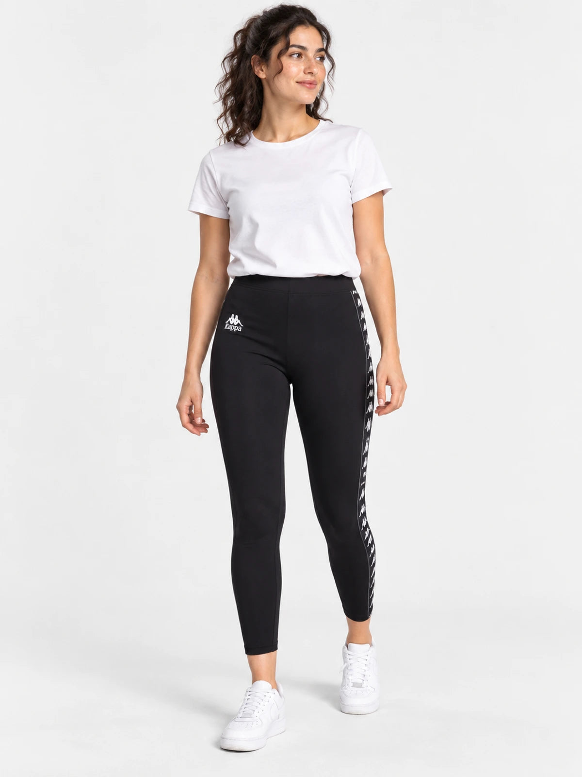 Calza Larga Kappa 222 Banda Atui 2 Leggings Negro-Blanco — vista principal