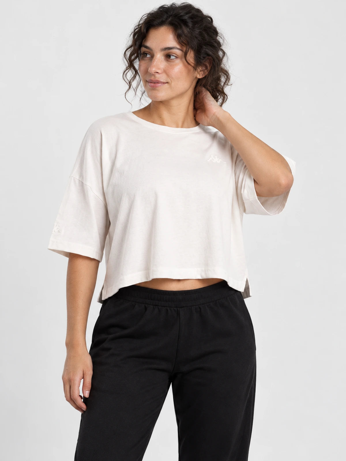 Remera Mujer Kappa Authentic Ghigax Blanco Antique — vista principal