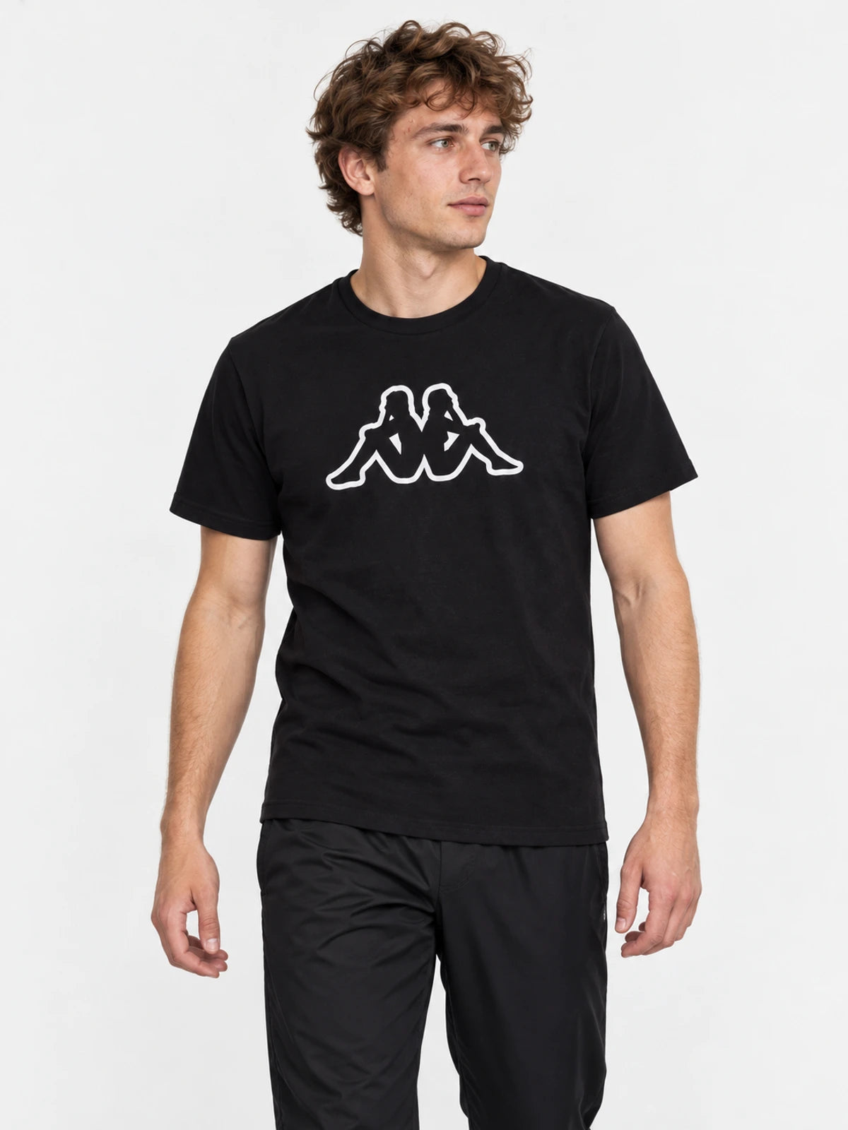 Remera Kappa Alfonso T-Shirt Negro — vista principal