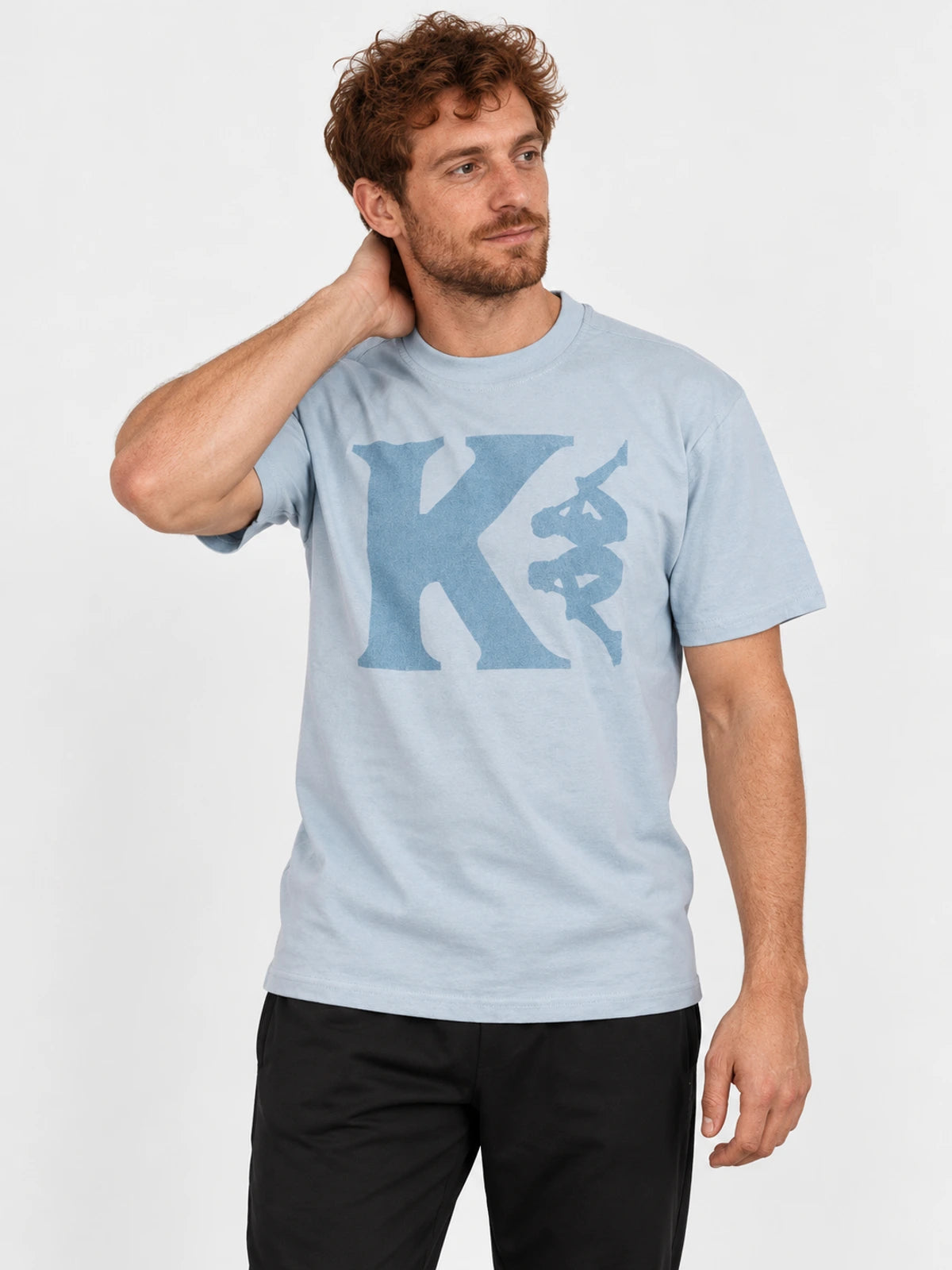 Remera Kappa Authentic Mally Azul Stone — vista principal