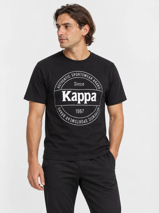 Remera Kappa Authentic Truks Negro — vista principal
