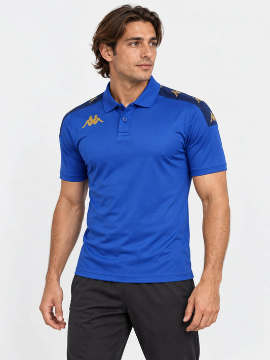 Remera Kappa Kappa4football Ghiolo Nautic Azul/ Azul Md Cobalt/Rich Dorado — vista principal
