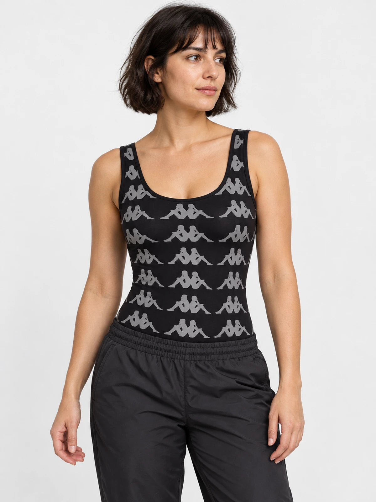 Body Lycra Kappa Authentic Mujer Editta Negro — vista principal