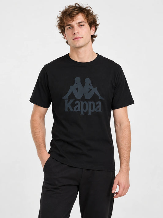 Remera Kappa Authentic Tahitix Negro — vista principal