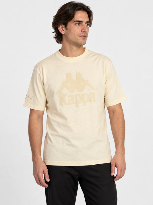 Remera Kappa Authentic Tahitix Beige Biscuit — vista principal