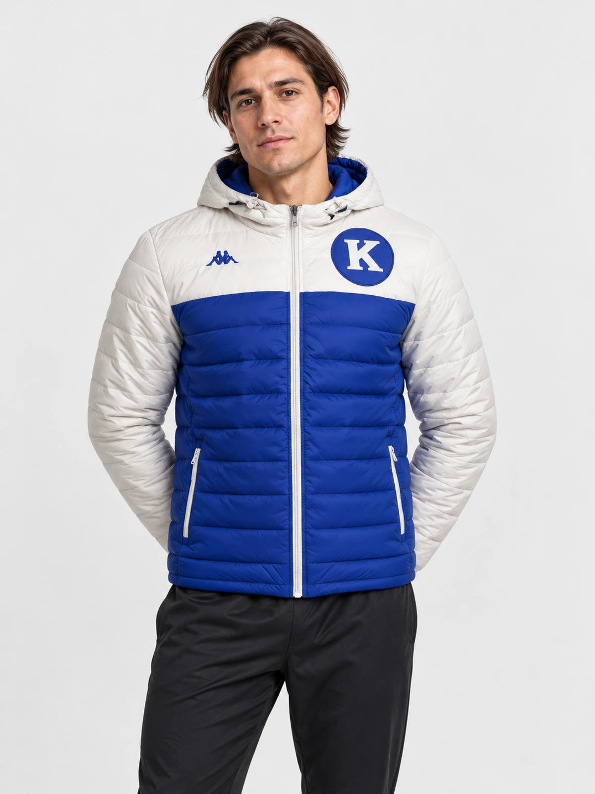 Campera Kappa Lamezio Futbol Azul Blanco — vista principal