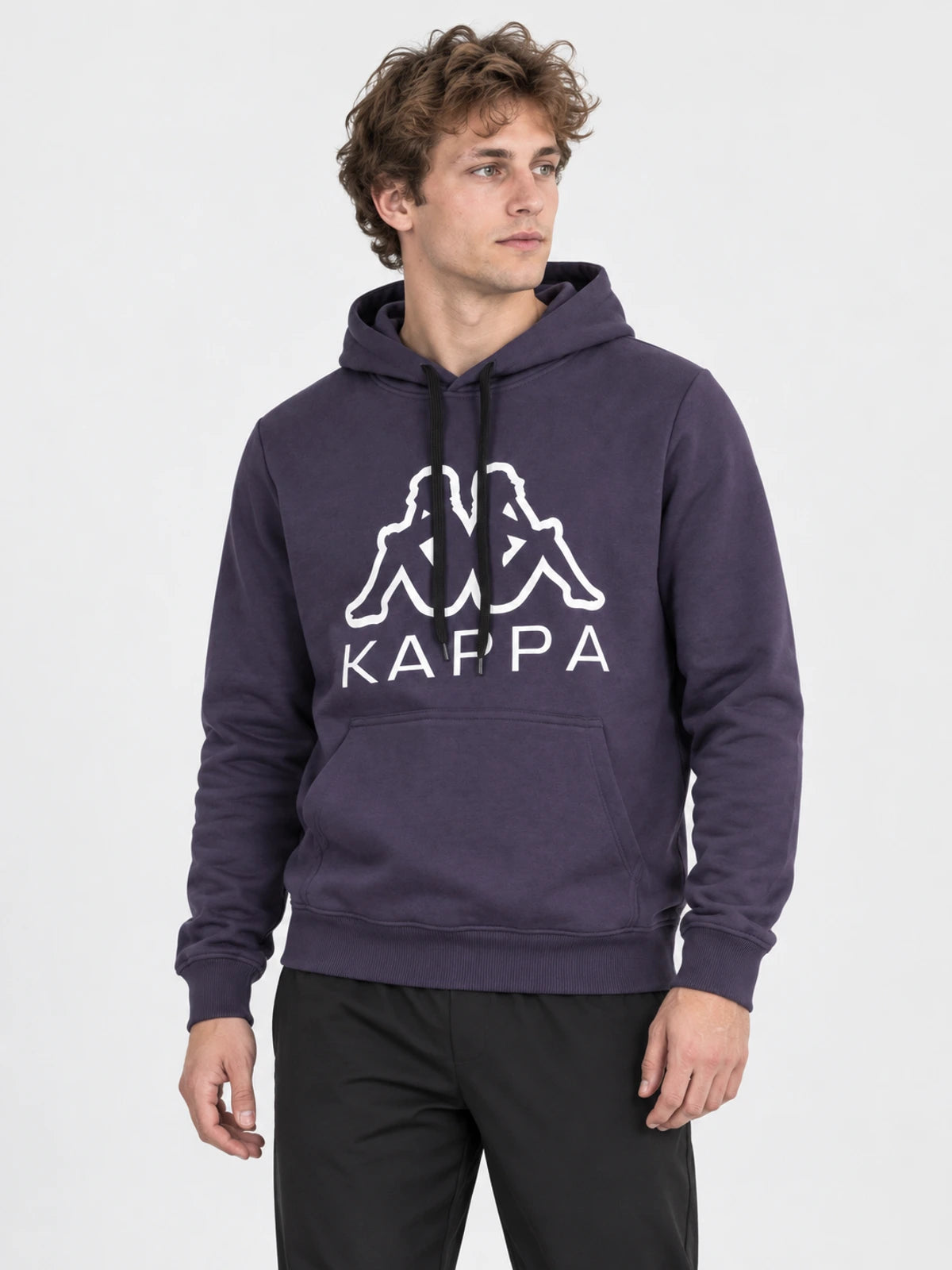 Buzo Kappa Logo Emmo Hoodie Azul Marine — vista principal