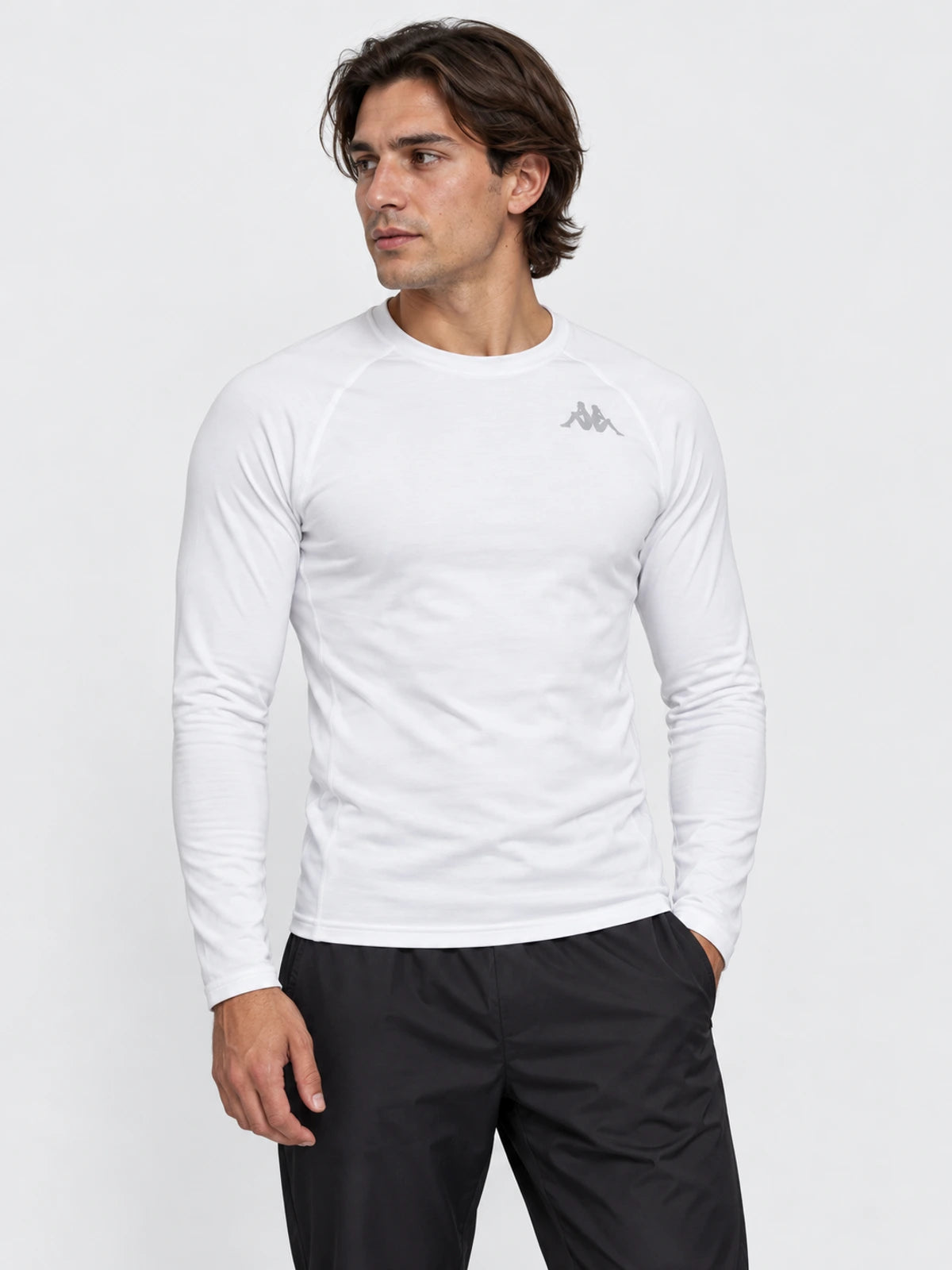 Remera Termica Kappa Manga Larga Blanco — vista principal