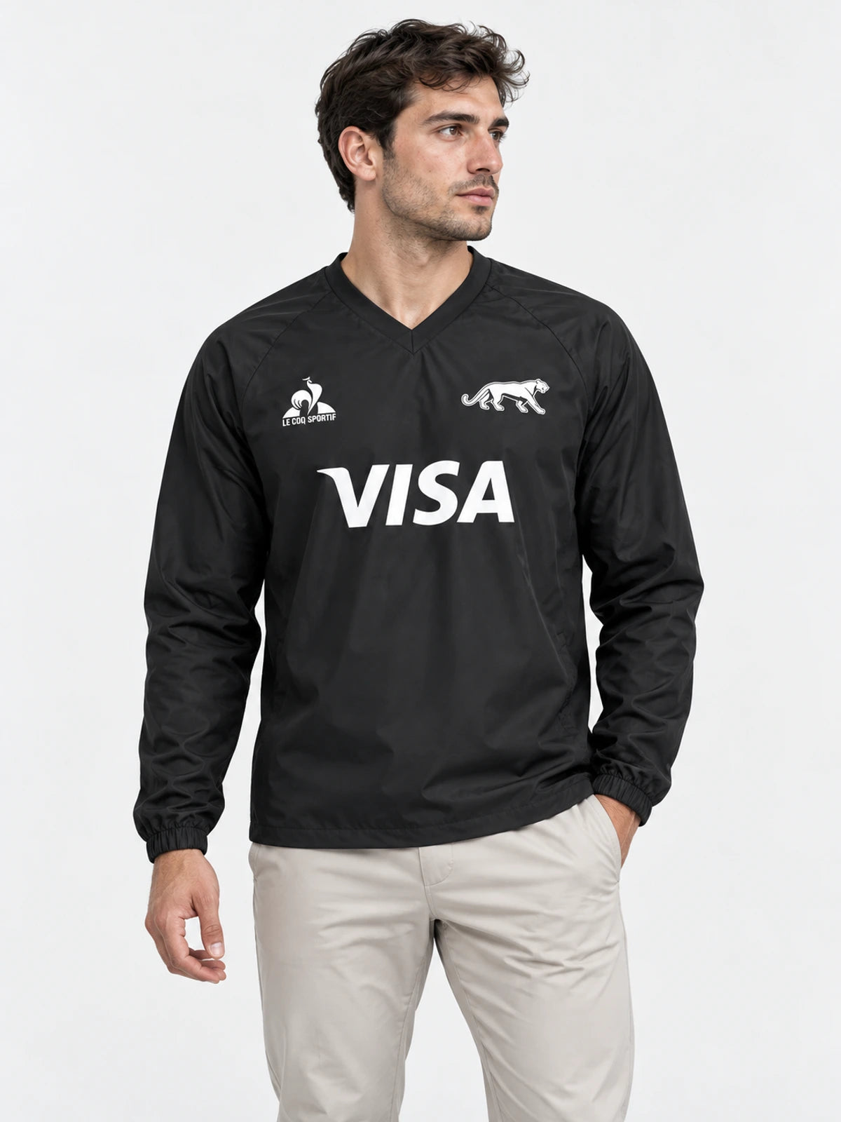 Buzo Le Coq Sportif Pumas Waterproof Crewneck 2025 Negro — vista principal