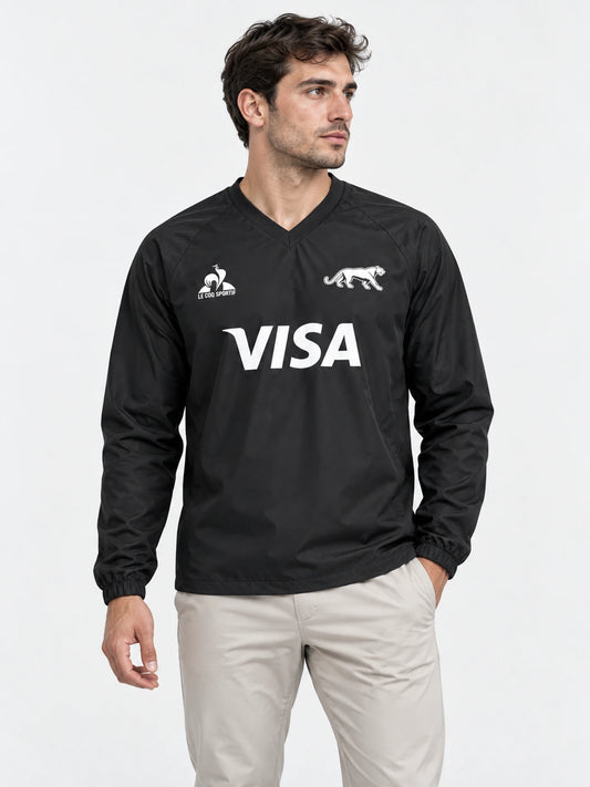 Buzo Le Coq Sportif Pumas Waterproof Crewneck 2025 Negro — vista principal
