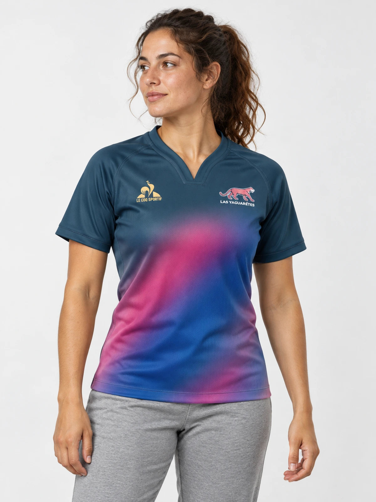 Remera Le Coq Sportif Yaguaretes Maillot Match 26 Spaw Petrol — vista principal