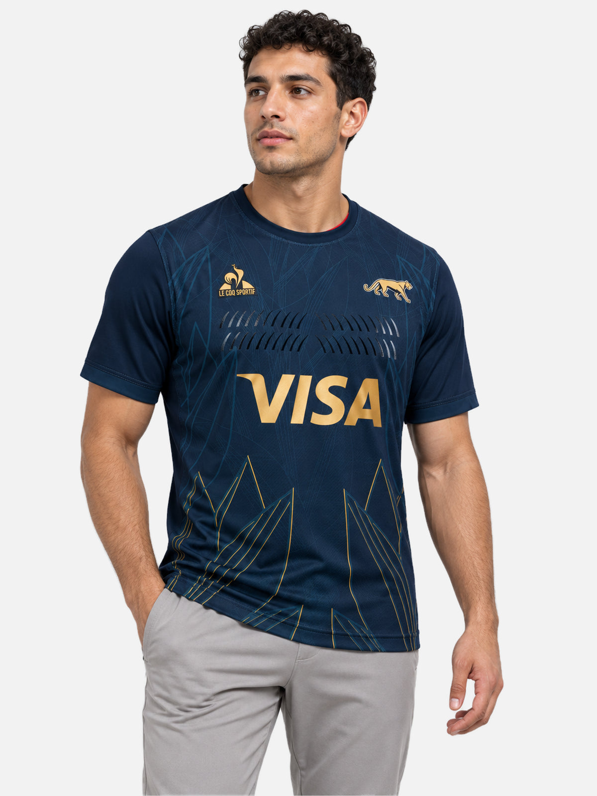 Camiseta Le Coq Sportif Pumas Xv Maillot Match 24 Sp Ss Petrol — vista principal