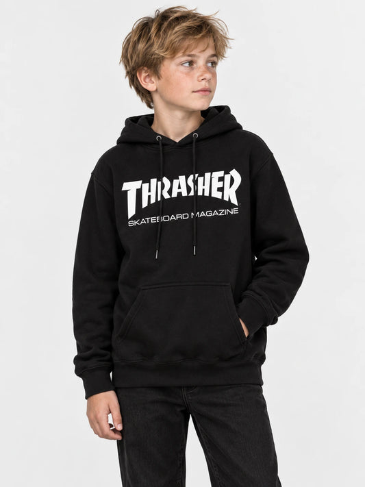 Buzo Thrasher Magazine Niño Negro Blanco — vista principal