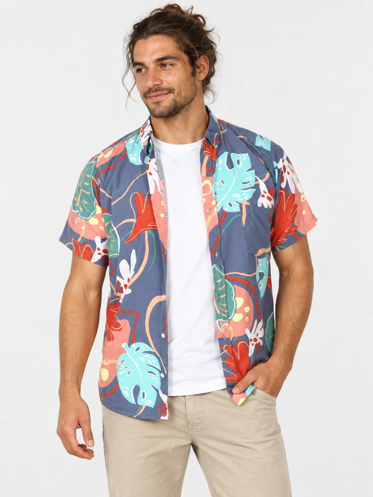 Camisa Gotcha Goolwa Celeste — vista principal