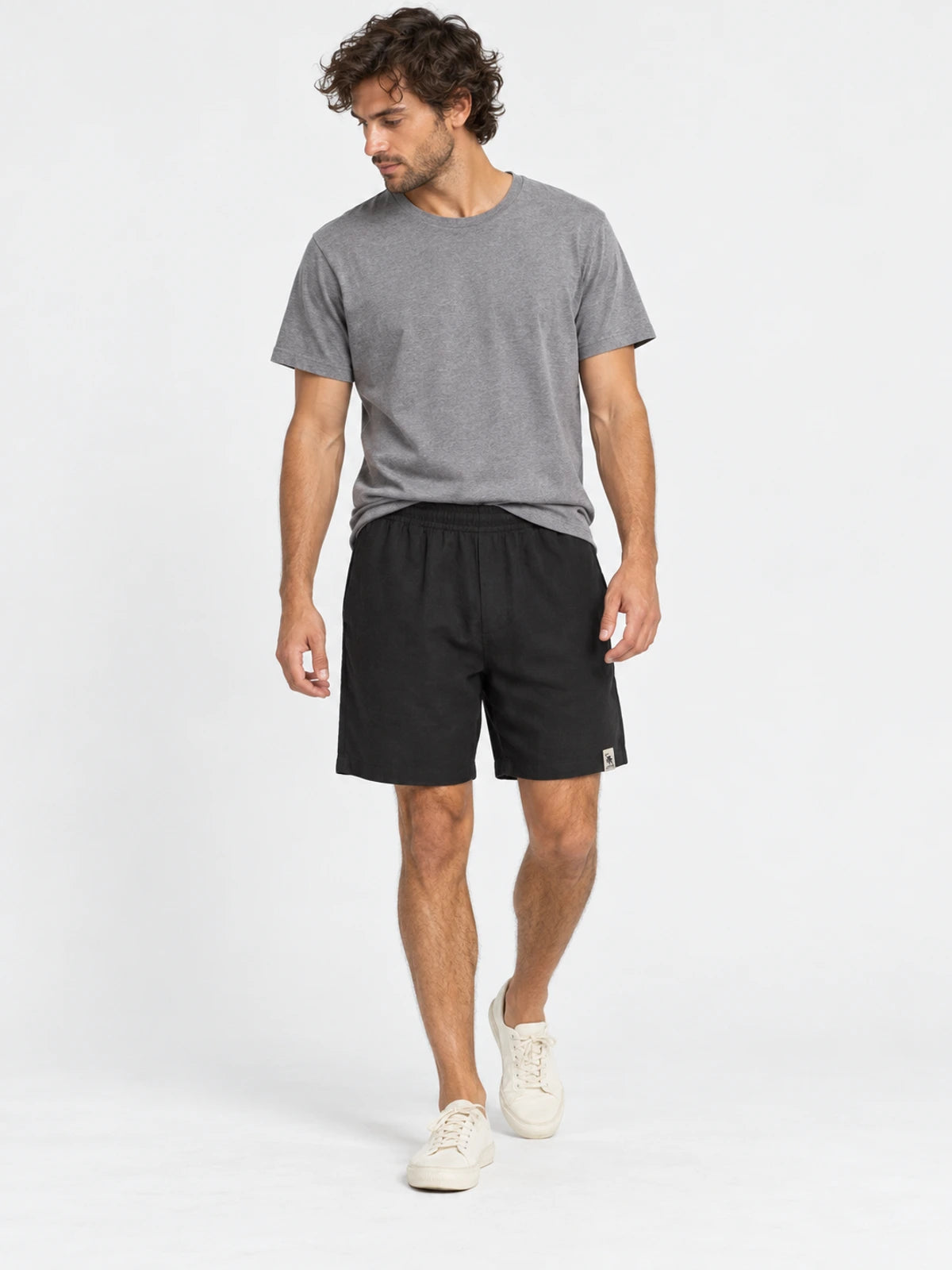 Bermuda Gotcha Linen Negro — vista principal