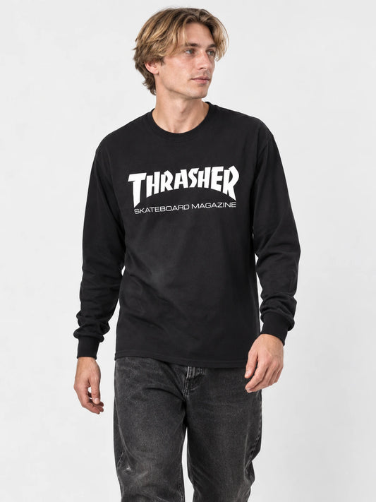 Remera Thrasher Long Sleeve Skate Magazine Negro — vista principal