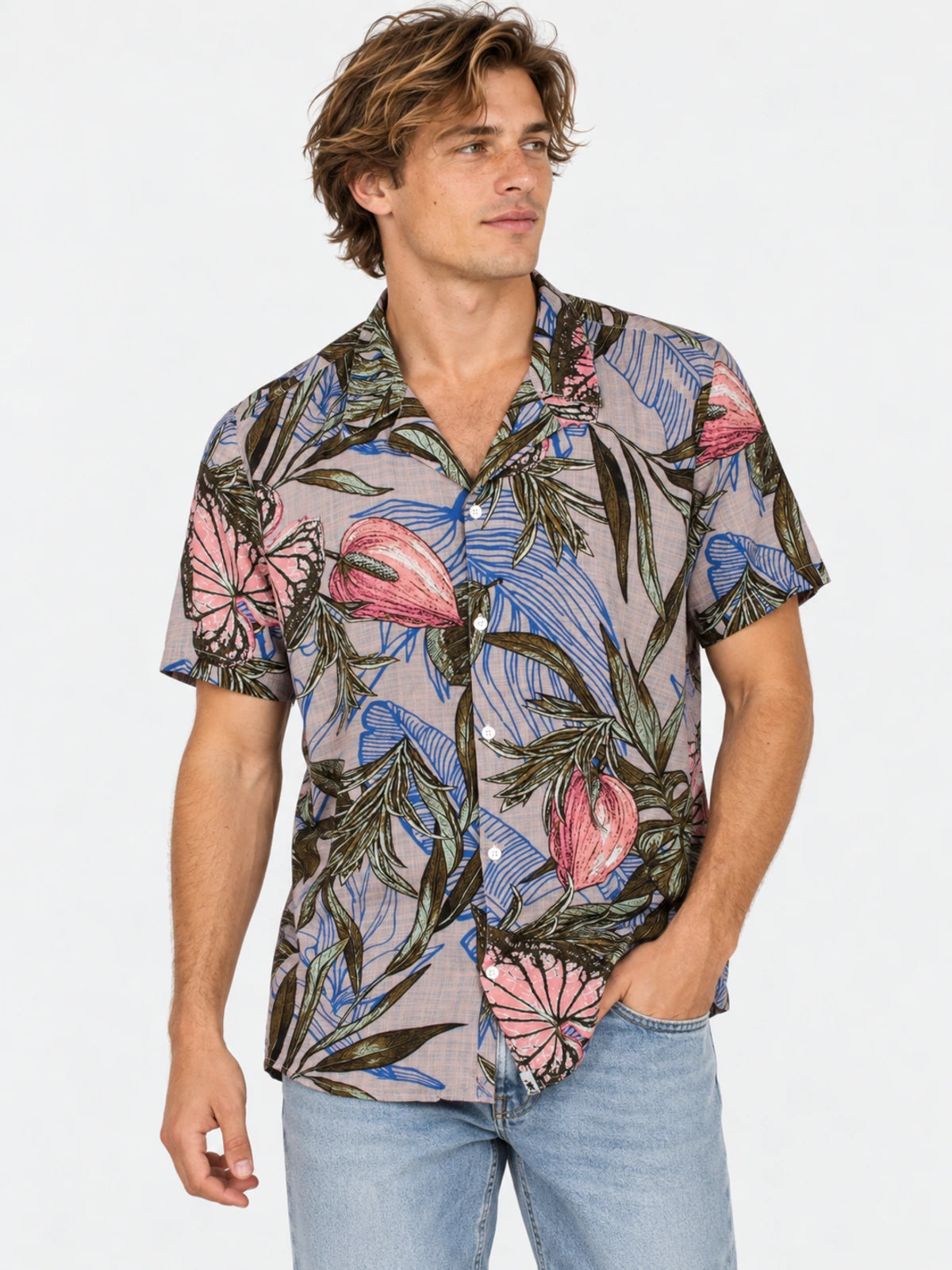 Camisa Gotcha Diamond Azul Print — vista principal