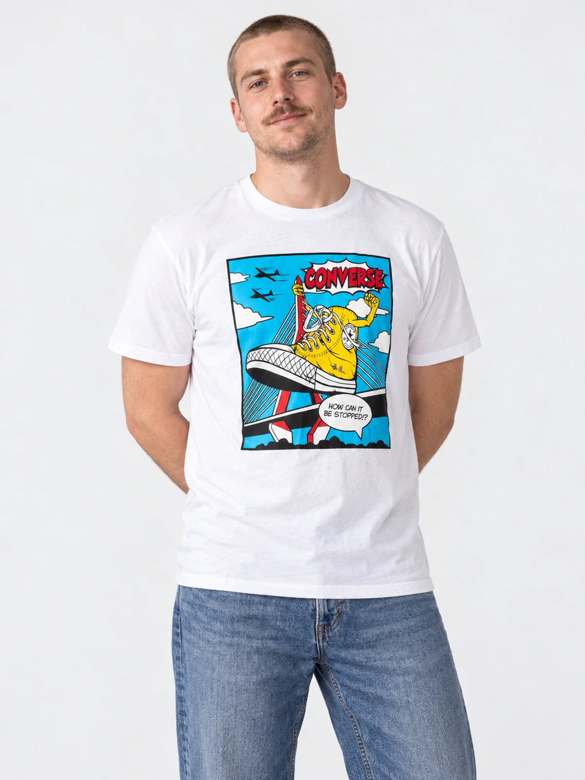 Remera Converse Comic Shoe Blanco — vista principal