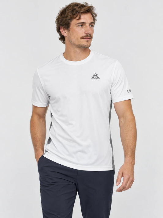 Remera Le Coq Sportif Training Reflective Blanco Gris — vista principal