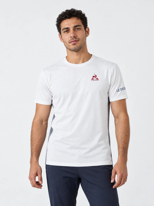 Remera Le Coq Sportif Training Reflective TS Blanco Gris — vista principal