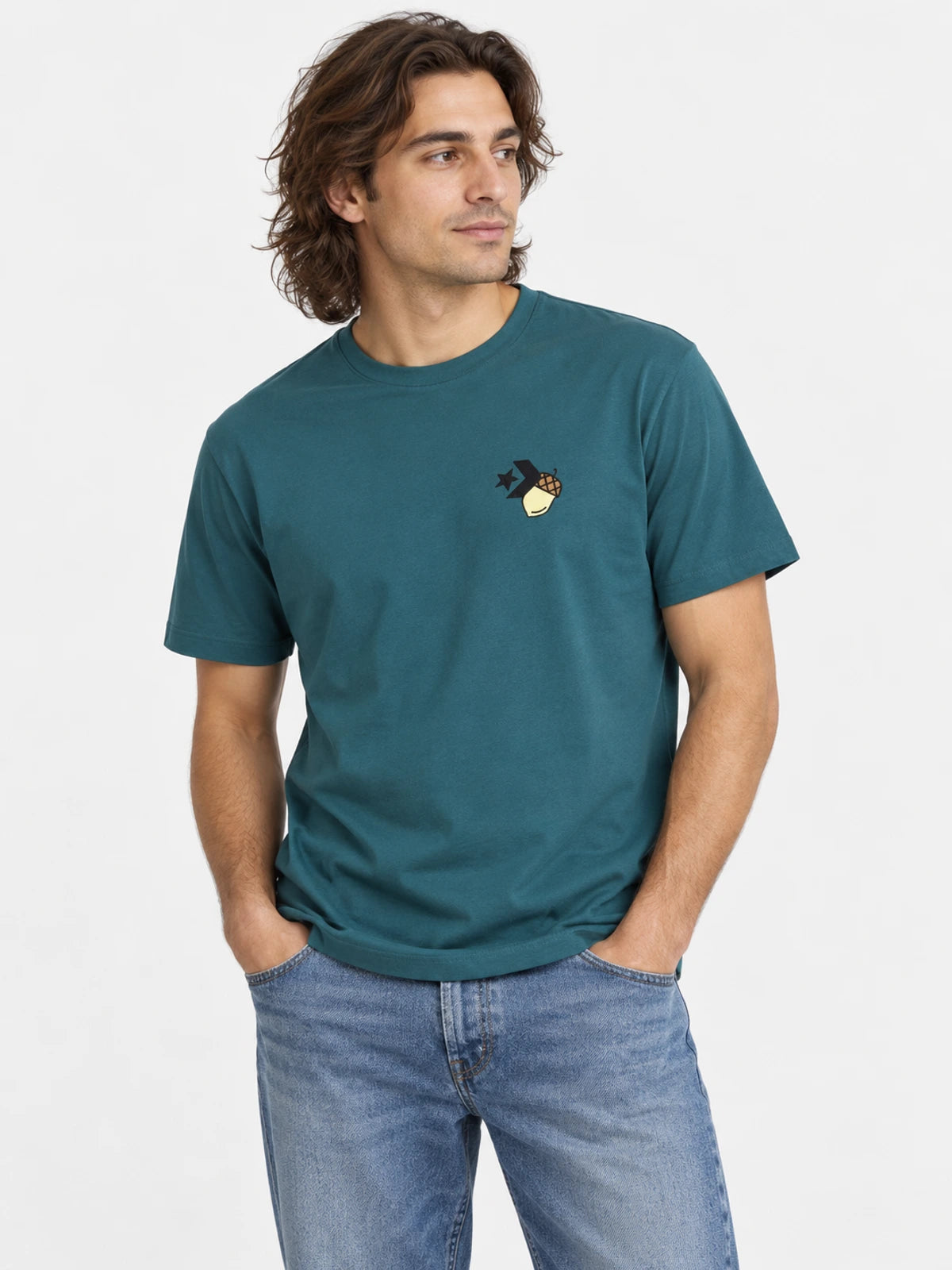 Remera Converse Owl Graphic Verde Petroleo — vista principal