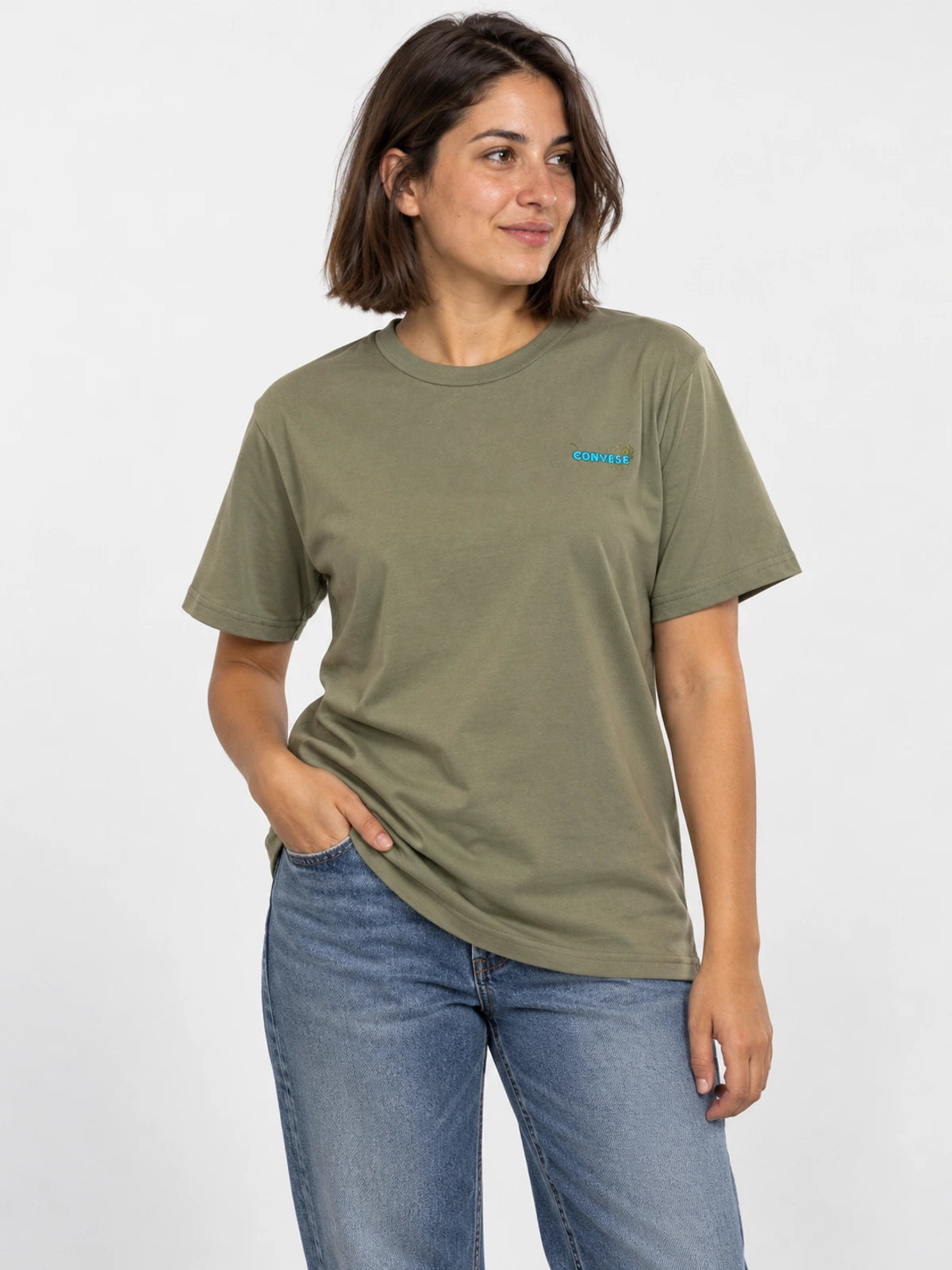 Remera Converse Mujer Grow Big Verde — vista principal