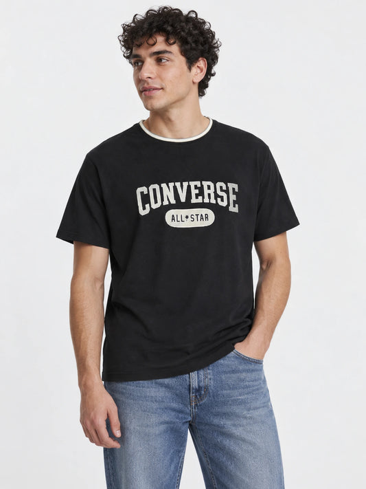 Remera Converse Retro Logo Negro — vista principal