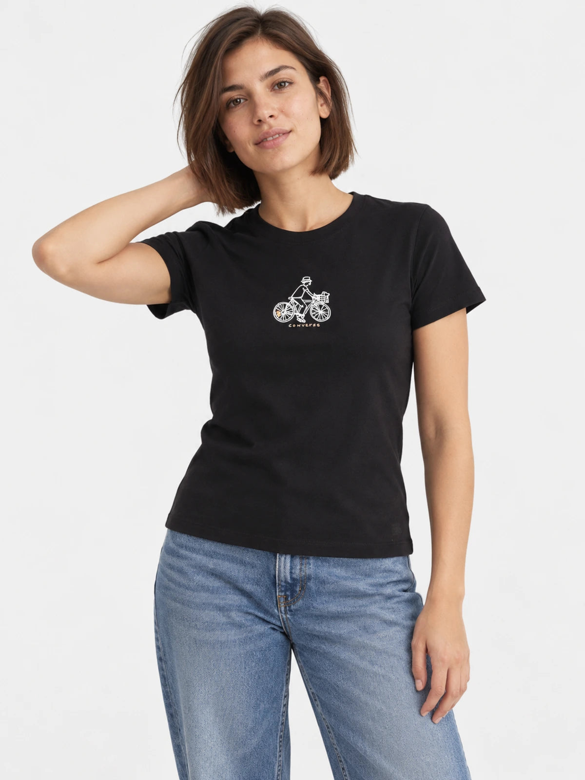 Remera Converse Mujer Ride Negro — vista principal