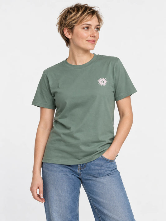 Remera Converse Mujer Floral Graphic Verde — vista principal