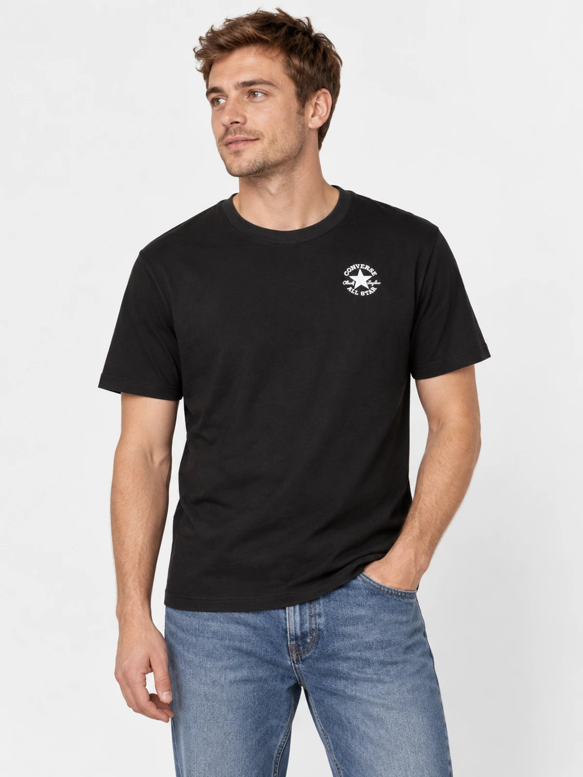Remera Converse Small Patch Negro — vista principal