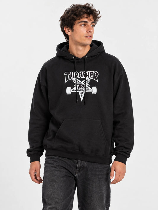 Buzo Thrasher Skategoat Negro — vista principal
