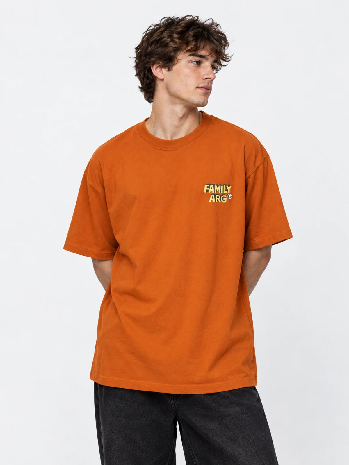 Remera Familyarg Tired Supersized Naranja — vista principal